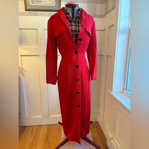 Vintage Red Button-Up Women's Jacket Size Small